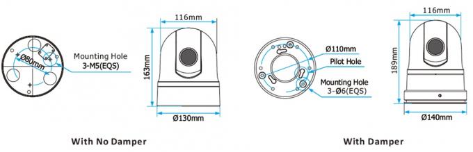 Analog Portable Mobile PTZ Camera Anti-Vibration Continuous 360° Pan For Car Roof Mounting with Pelco-D/P supported