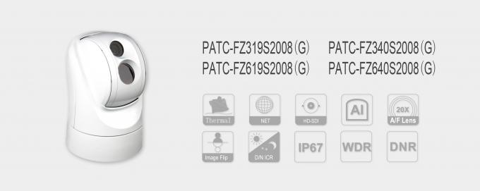 PATC - F Dual Lens IP & SDI Thermal Imaging Marine Surveillance Camera IP67 with Digital Gyro
