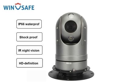 Black IP HD Mini Vehicle Rugged PTZ Camera Dome Onvif Supported With Magnetic Mount